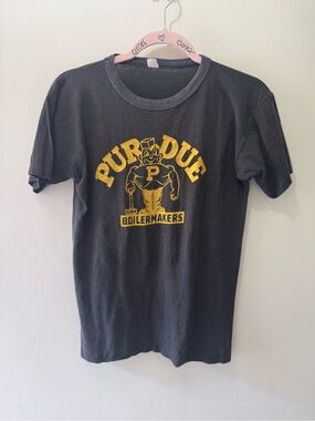 Vintage Purdue Boilmakers College Black Yellow Single Stitch M